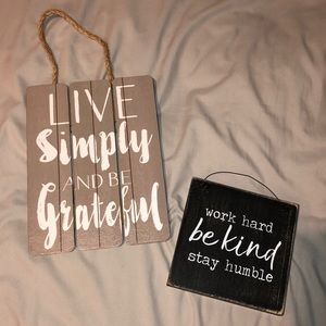 Set of Hanging Signs